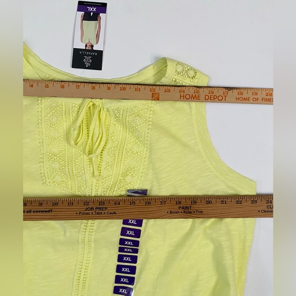 NWT Rafaella Yellow Tank Top Lace Trim Sleeveless MSRP $59 Women’s Size XXL - Picture 4 of 11